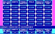 Jeopardy! New Sports Edition for IBM PC/Compatibles - Here's the categories...