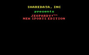 Jeopardy! New Sports Edition for IBM PC/Compatibles - Title screen.