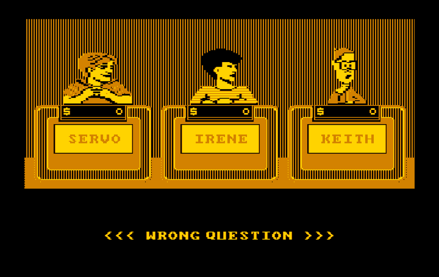 Jeopardy! New Sports Edition IBM PC/Compatibles Screenshot: Oops, wrong question...