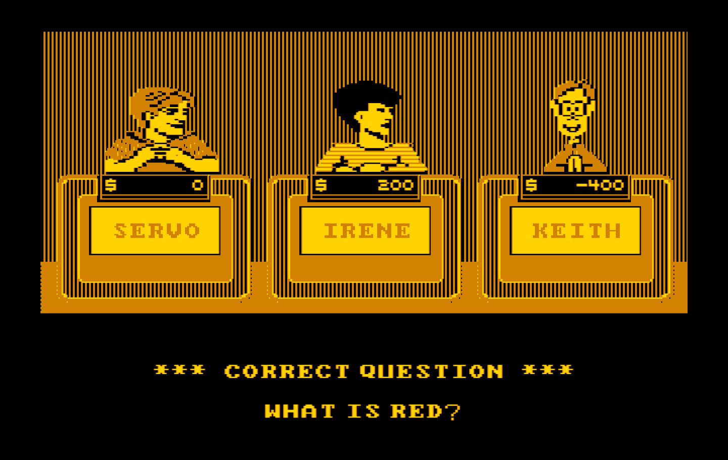 Jeopardy! New Sports Edition IBM PC/Compatibles Screenshot: Another correct response!