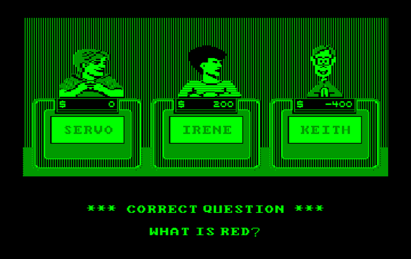 Jeopardy! New Sports Edition IBM PC/Compatibles Screenshot: Another correct response!