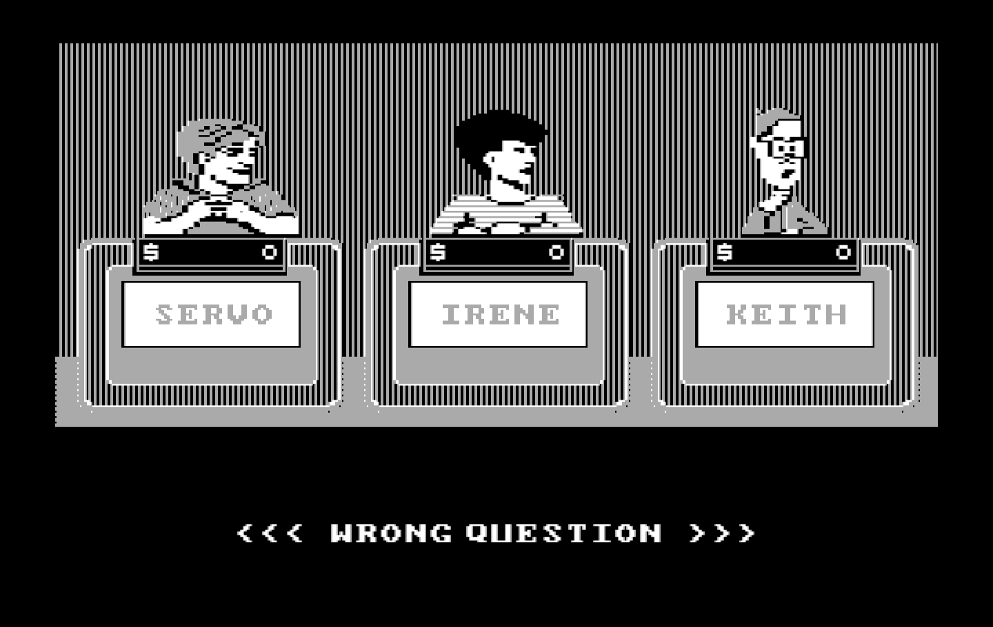 Jeopardy! New Sports Edition IBM PC/Compatibles Screenshot: Oops, wrong question...