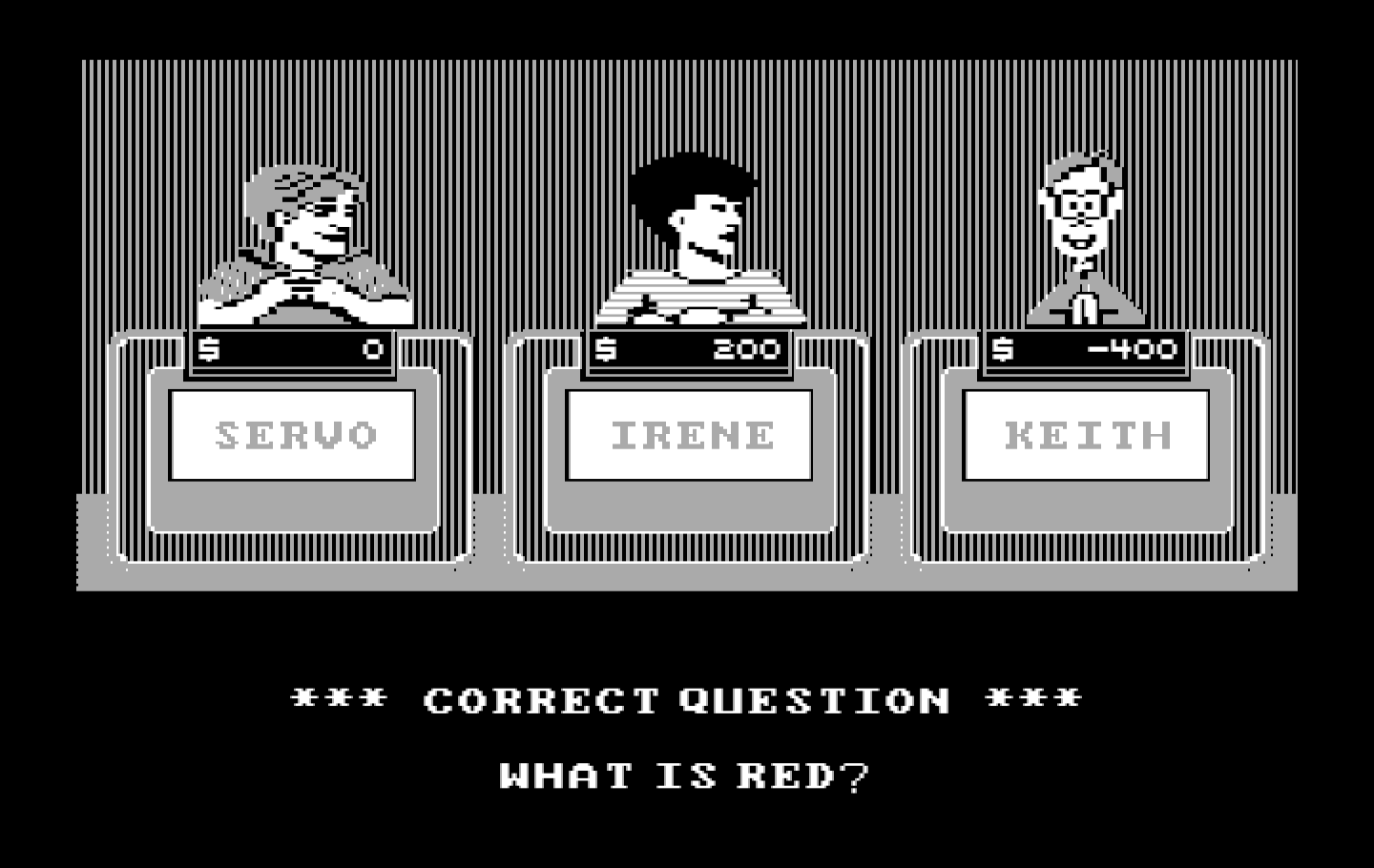 Jeopardy! New Sports Edition IBM PC/Compatibles Screenshot: Another correct response!
