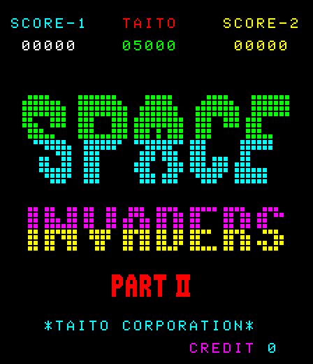 Deluxe Space Invaders Arcade Screenshot: Title screen.