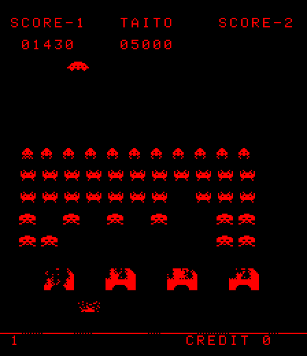 Deluxe Space Invaders Arcade Screenshot: I'm hit again!