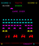 Deluxe Space Invaders for Arcade - Game over.