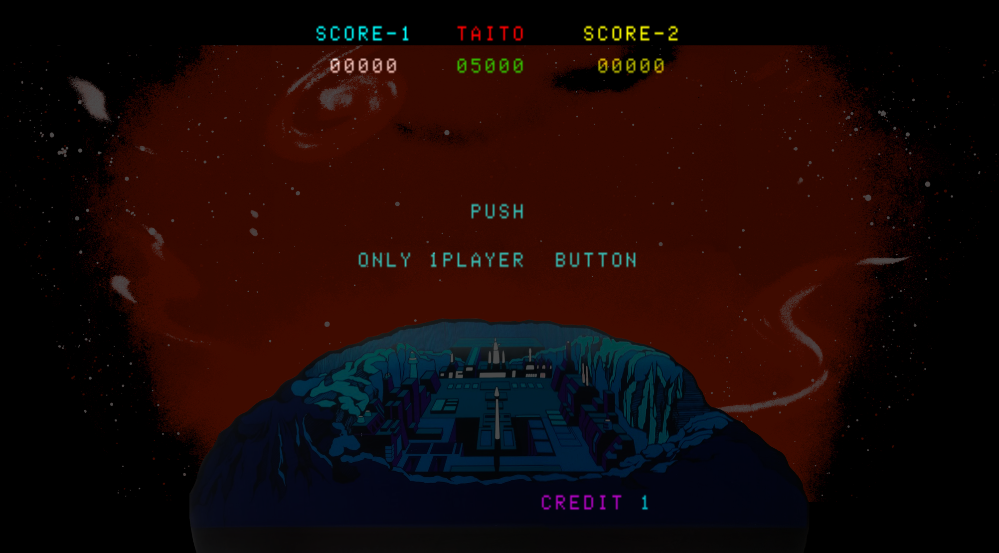 Deluxe Space Invaders Arcade Screenshot: Ready to begin, player one?