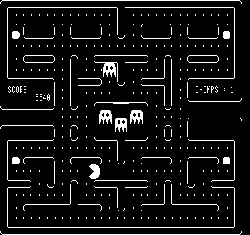 Chomp Exidy Sorcerer Screenshot: On to the next level...
