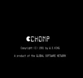 Chomp for Exidy Sorcerer - Title screen.