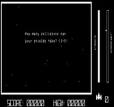 Astro Attacker for Exidy Sorcerer - Select a shield strength.