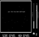 Astro Attacker for Exidy Sorcerer - Game over.