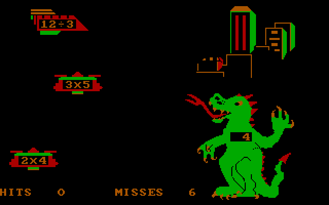 Dragon Mix IBM PC/Compatibles Screenshot: A building has been destroyed, but a few remain...