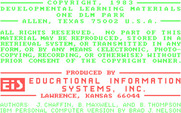 Dragon Mix for IBM PC/Compatibles - Copyright screen.