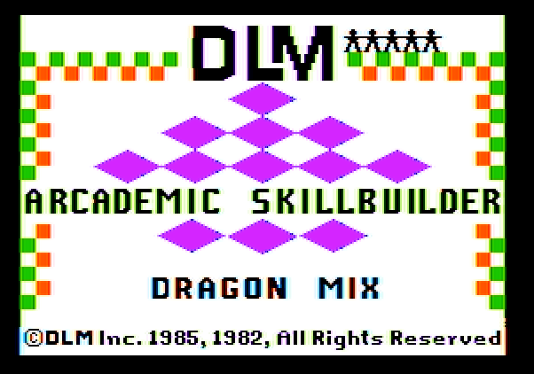 Dragon Mix Apple II Screenshot: Title screen.
