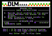 Dragon Mix for Apple II - Game instructions.