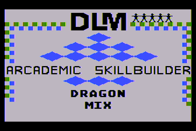 Dragon Mix Atari 8-bit Screenshot: Title screen.