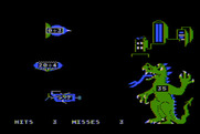 Dragon Mix for Atari 8-bit - Correct answer, that's one invader destroyed...