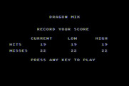 Dragon Mix for Atari 8-bit - Game over.