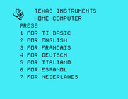Dragon Mix for TI-99/4A - Choose a language...
