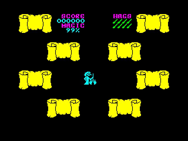 Cauldron ZX Spectrum Screenshot: Game introduction.