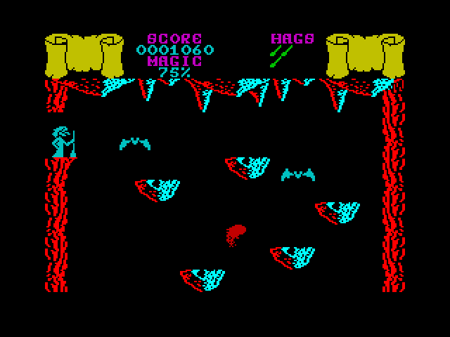 Cauldron ZX Spectrum Screenshot: Entering a door...