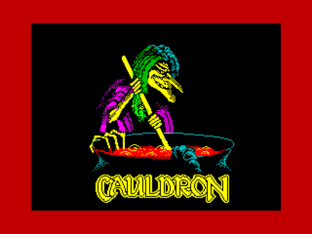 Cauldron ZX Spectrum Screenshot: Loading screen.