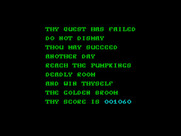 Cauldron for ZX Spectrum - Game over.