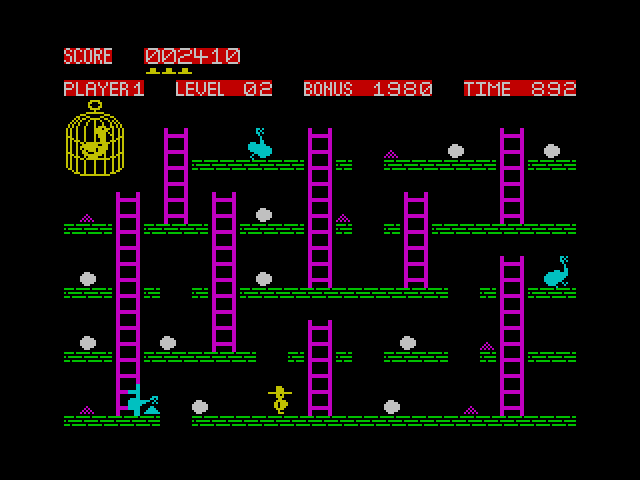 Chuckie Egg ZX Spectrum Screenshot: On to the next round...