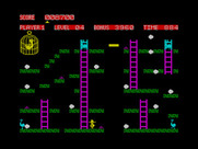 Chuckie Egg for ZX Spectrum - Start of level 4.