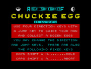 Chuckie Egg for ZX Spectrum - Loading screen.