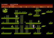 Chuckie Egg for Atari 8-bit - The game features numerous levels, each with a different layout.