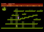 Chuckie Egg for Atari 8-bit - Collecting eggs...