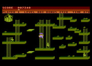 Chuckie Egg for Atari 8-bit - Climbing a ladder...