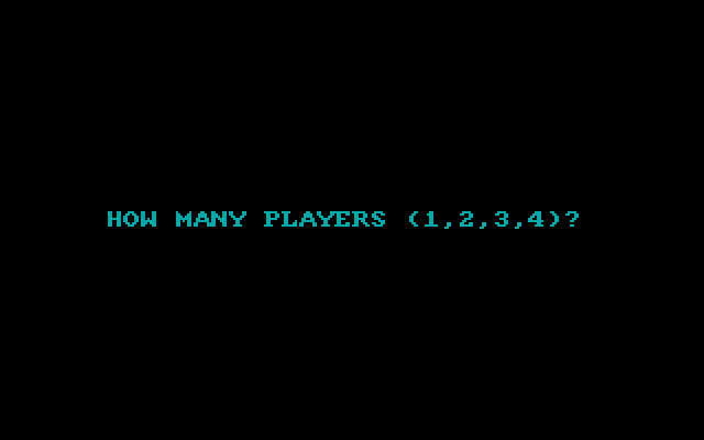 Chuckie Egg IBM PC/Compatibles Screenshot: How many players?