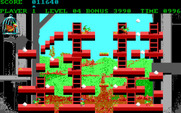 Chuckie Egg for IBM PC/Compatibles - This level features some more moving platforms...be careful!