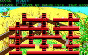 Chuckie Egg for IBM PC/Compatibles - Level almost completed...climbing up to retrieve the last eggs...