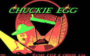 Chuckie Egg for IBM PC/Compatibles - Title screen.