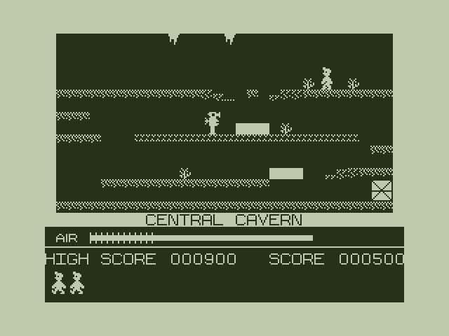 Manic Miner Dragon 32/64 Screenshot: I collected all of the keys, now to reach the exit...