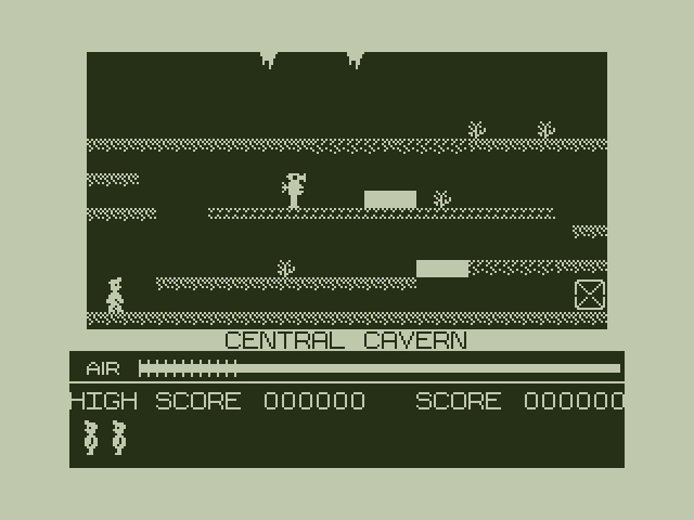 Manic Miner Dragon 32/64 Screenshot: Game start.