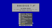 Bridge 7.0 for IBM PC/Compatibles - Title screen and main menu.