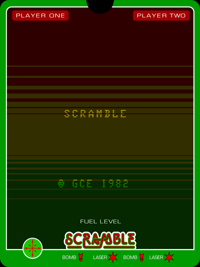 Scramble Vectrex Screenshot: Starting screen.