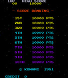Scramble for Arcade - Score ranking.