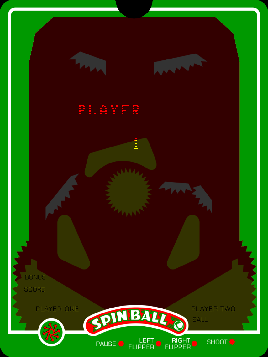 Spin Ball Vectrex Screenshot: Ready player 1?