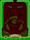 Spin Ball for Vectrex - Game over; press a button to play again.