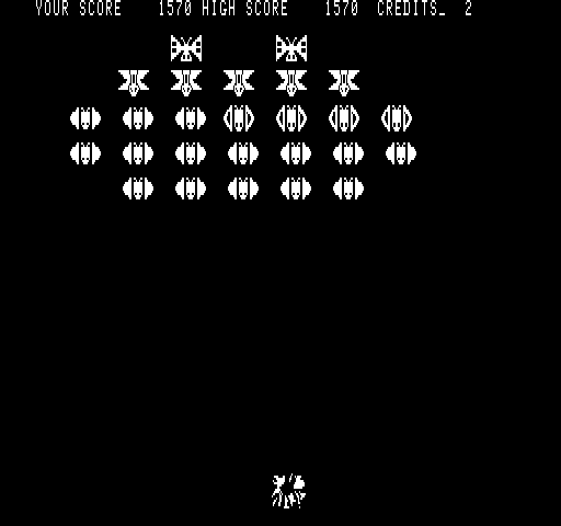 Galaxians Exidy Sorcerer Screenshot: I've been hit!