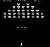 Galaxians for Exidy Sorcerer - Starting screen.