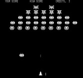 Galaxians for Exidy Sorcerer - Game start.