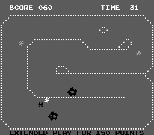 Sprint One Arcade Screenshot: A new course, and I crashed again! Better hurry up now...