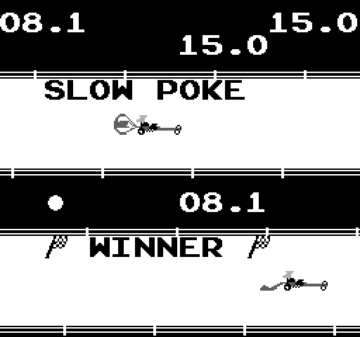 Drag Race Arcade Screenshot: The computer player wins!