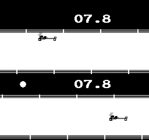 Drag Race Arcade Screenshot: Careful, don't crash into walls!